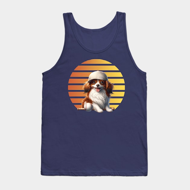 Nederlandse Kooikerhondje - With bat and ball Tank Top by FashionPulse